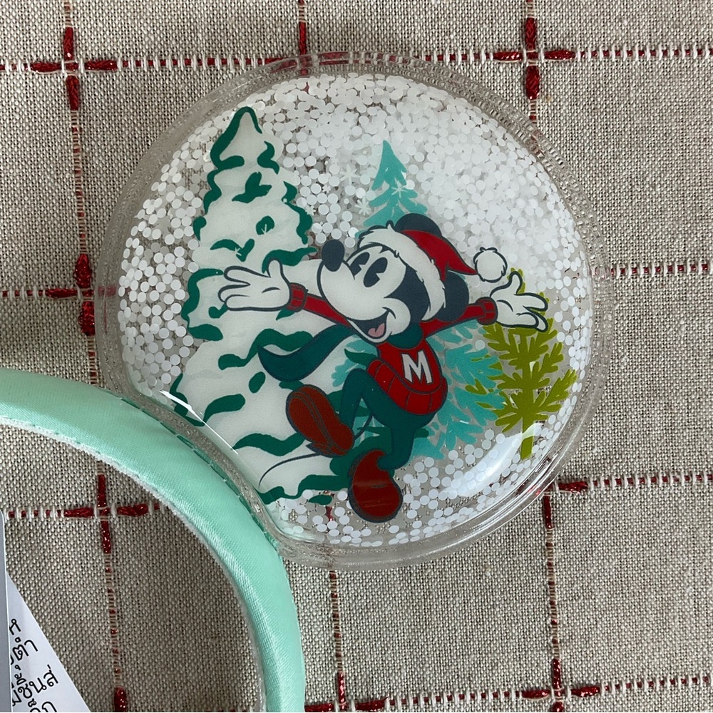 Walt Disney World Mickey & Minnie Snow Globe Ears Disney Mickey Ear Headband new - Picture 3 of 6